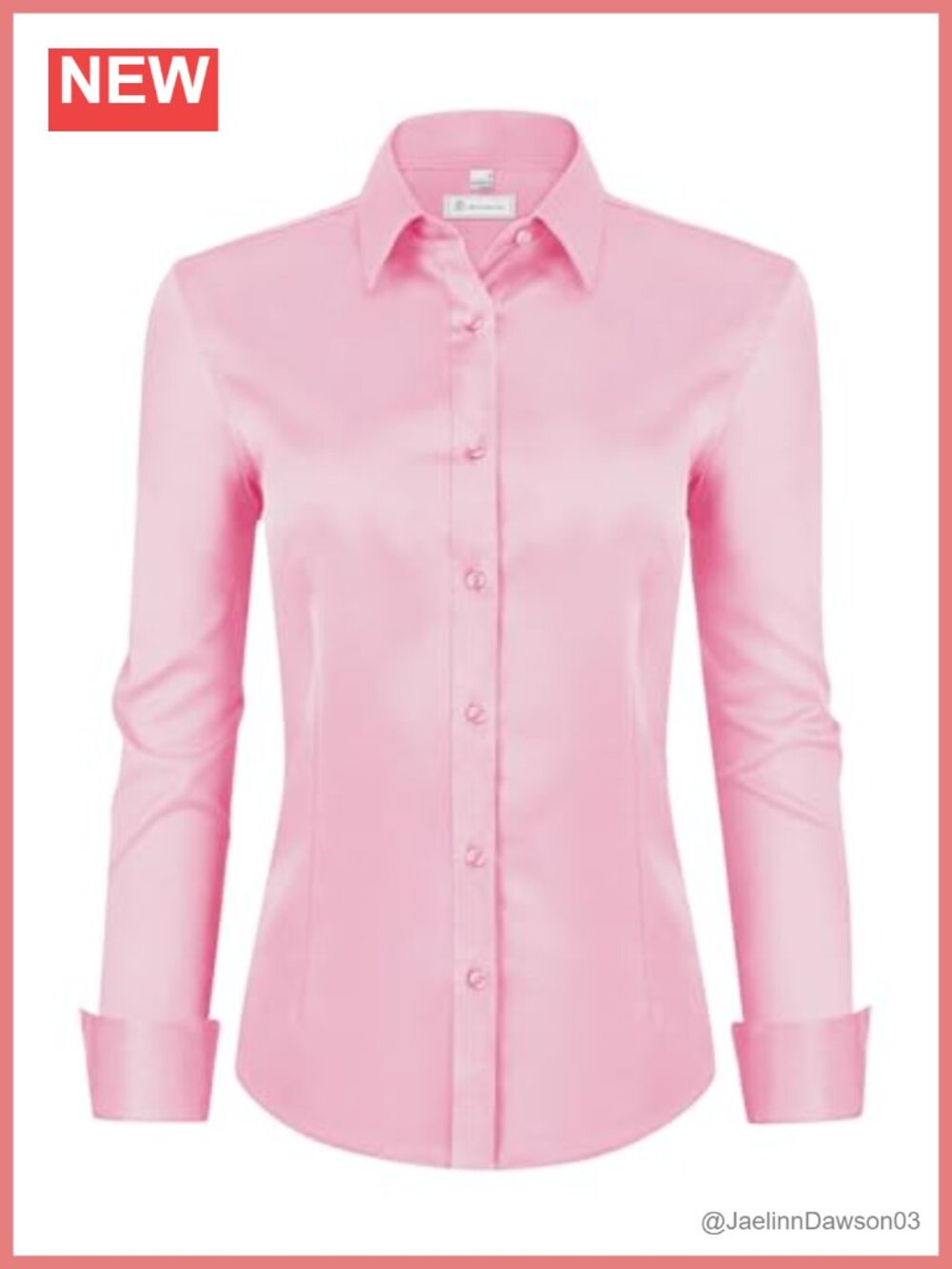 Women's Classic-Fit Button Down Wrinkle-Free Stretch Work Blouse